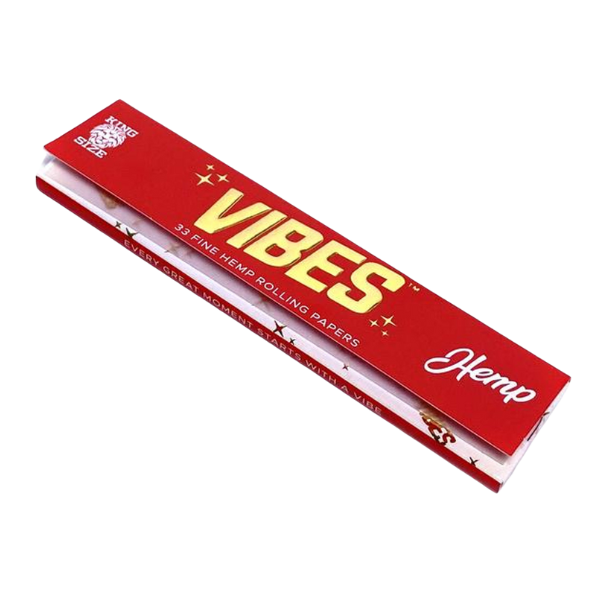 Vibes Papers Red Hemp / King 33pk